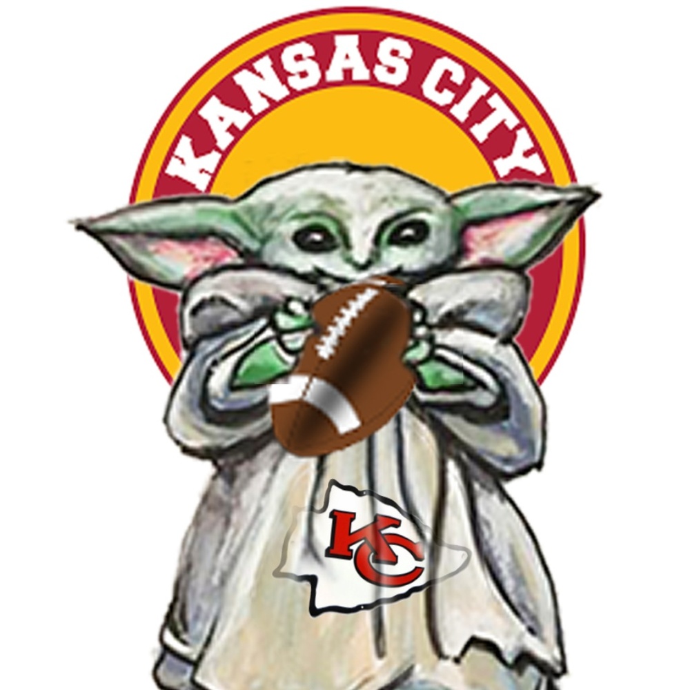 OOAK design! Baby Yoda Kansas Cty Chiefs stickers